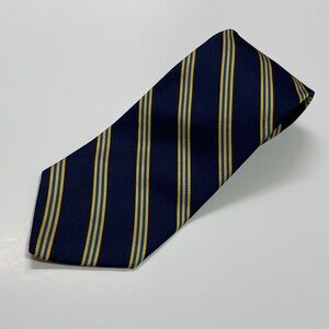 Brooks Brothers Navy and Gold Striped Tie